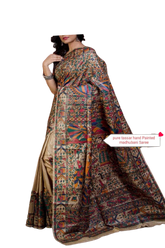 Pure tussar ghicha silk saree Manish